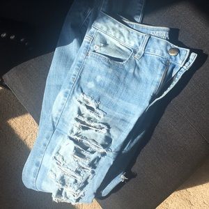 American eagle high rise jeggings, light wash